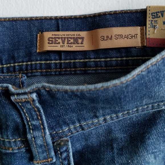 NWT SEVEN7  Co. Men's Jeans Slim Straight 32wx32L - Picture 7 of 11